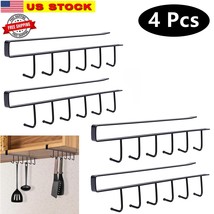 4 Pcs Under Shelf Coffee Cup Mug Holder Hanger Storage Rack Cabinet Hook... - $15.83