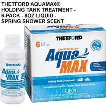 Thetford Aquamax® Holding Tank Treatment 6-PACK -8OZ Liquid Spring Shower Scent - £15.94 GBP