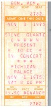 10CC Ticket Stumpf November 1 1975 Detroit Michigan - $49.48