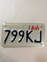  Utah Motorcycle License Plate # 799KJ - $34.64