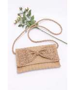 Faux Straw Handmade Ribbon Flap Clutch - €25,34 EUR