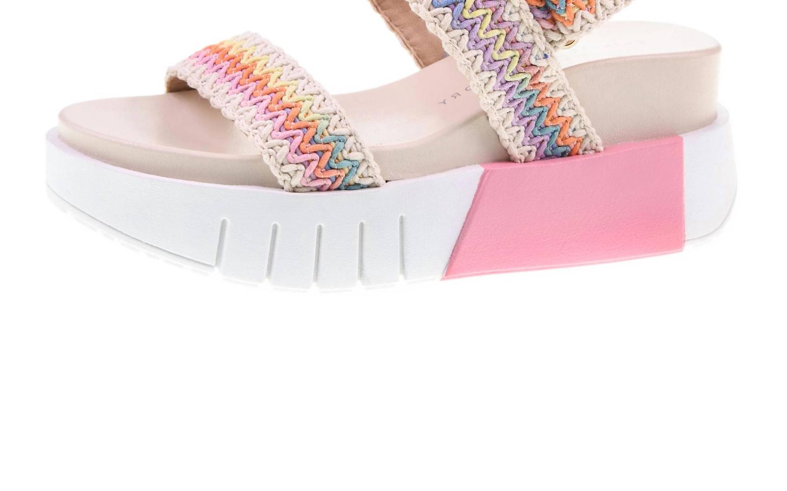 Chinese Laundry Women&#39;s Egan Wedge Sandals Pink Multi - $41.00
