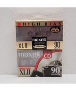 Maxell XL-II 90-minute Blank Audio Cassette LOT OF 2 New - $232.38 MXN