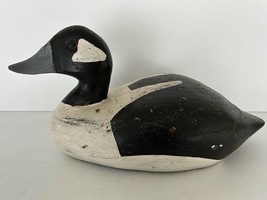 Antique Vintage Working Bluebill Scaup Drake Duck Decoy Painted Eye UnSi... - £96.56 GBP