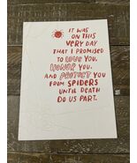American Greetings Greeting Card Anniversary Protect You From Spiders - $12.38 CAD