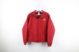 Vintage The North Face Womens Large Spell Out Flower Quilted Bomber Jacket Red - £62.44 GBP