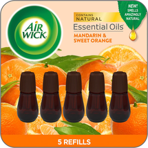 Essential Mist Refill, 5 Ct, Mandarin &amp; Sweet Orange, Essential Oils Diffuser, A - £23.52 GBP