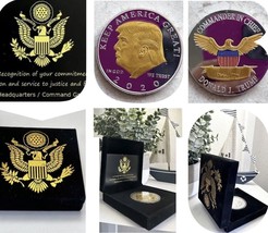 2020 Gold and Silver Plated President Trump Coin USA - £23.25 GBP