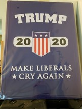 Trump 2020 Make Liberals Cry Again sign - 12x17 - Keep America Great - £8.49 GBP