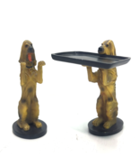 Vintage 2003 The Bombay Sir Hawthorne hound dog butler Mini Tray & Figurine Used - $46.74