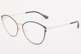 Tom Ford 5573-B 005 Black Gold Blue Block Eyeglasses TF5573 005 55mm - £182.85 GBP