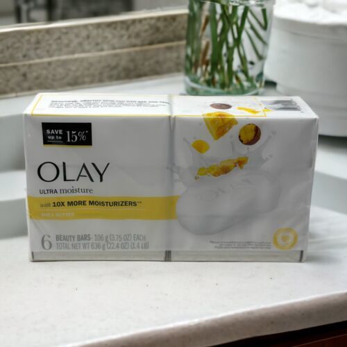 Primary image for OLAY Ultra Moisture BEAUTY BAR SOAP with Shea Butter 3.75 oz, 6 Pack