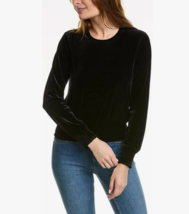 COMMANDO Womens Velvet Crewneck Sweatshirt Black Size XS $128 - NWT - £28.30 GBP