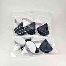 12 Pimoys Powder Puff Face Soft Triangle Makeup Sponge Puff black and white - £8.58 GBP