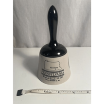 Pennsylvania Ceramic Bell-Made in Japan Vintage EUC 6” Cream/Black MCM - £12.57 GBP