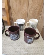 4 Vintage Hershey Chocolate Coffee Cocoa Swiss Mocha Recipe Mugs Plastic - $28.65 CAD