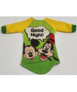 Shillman Fashion Doll Mickey Mouse Goofy Nightware Pajama Shirt Good Night! - $9.64
