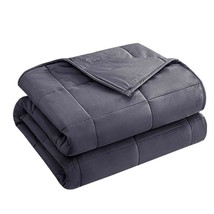 Weighted Blanket For Adults (20 Lbs, 60 X 80, Grey) Cooling Heavy Blanket For Sl - £50.51 GBP