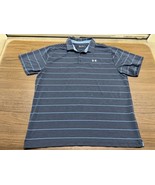 Under Armour Men’s Blue Striped Short-Sleeve Polo Shirt - 3XL - £10.92 GBP