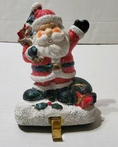 Glittery Santa Shelf Sitter Stocking Holder Mantel Christmas Presents 5.... - $16.70