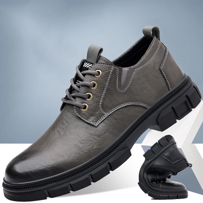 Men Genuine Leather Casual Shoes Luxury Brand Soft Mens Sneakers Breathable Mocc - £62.54 GBP