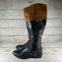 Sam Edelman Park Womens Size 8.5M Two Tone Studded Saddle Boots  - £38.74 GBP