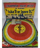 RARE Vintage 1942 TAKE IT OR LEAVE IT Quiz Board Game by Zondine Game Co. - £44.17 GBP
