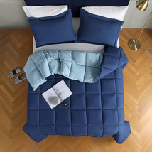 Down Alternative Comforter Set 3 Pcs All Season Reversible Comforter-Navy Blue - $33.29+