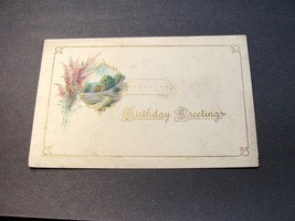 Birthday Greetings, Country Life -1900s Unposted Embossed Postcard. - £7.10 GBP