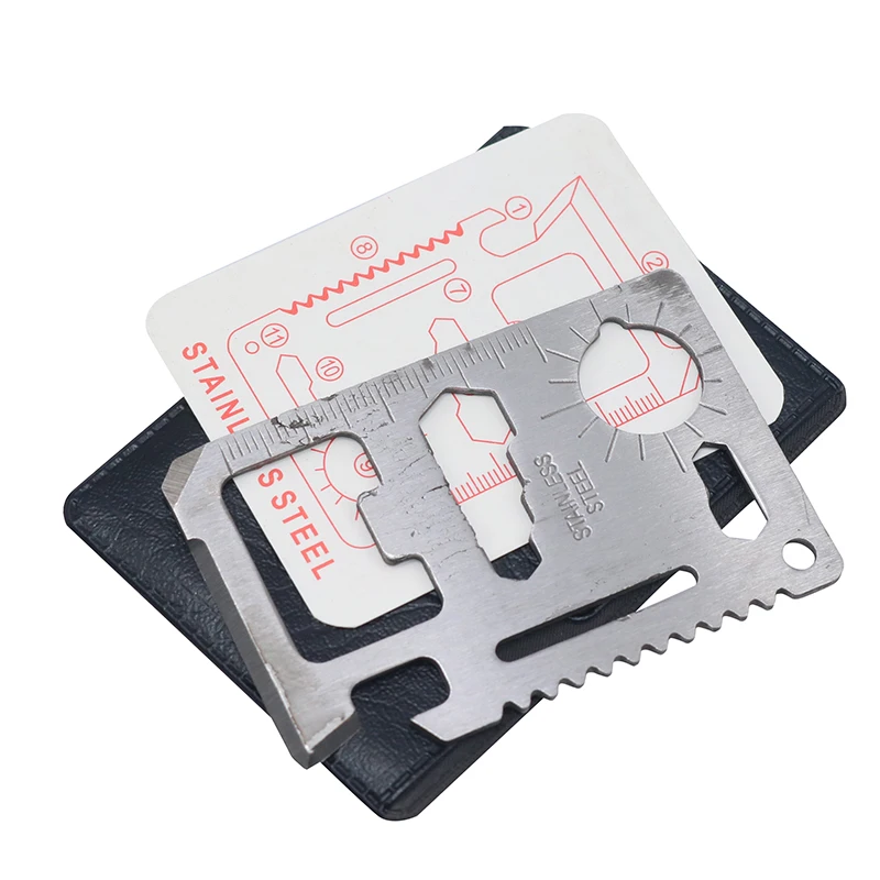 Multi-function Tool Card Cutter - 11-in-1 Swiss Knife for Outdoor Camping, Sur - £9.93 GBP
