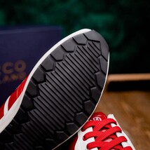 Lyon II Genuine Ostrich and Calfskin Fashion Sneaker Red / White image 13