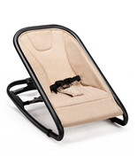 2-In-1 Baby Bouncer &amp; Rocker Folding Infant Adjustable Recliner Chair Beige - £80.58 GBP