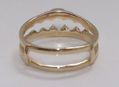 14K Yellow Gold Enhancer Sawtooth or Jaws Style Band Ladie's Sz 8.75 Ring 4 g Item image 8