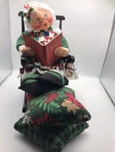 Vintage 1997 Annalee 16” Mrs.Claus Reading In Rocking Chair includes 2 p... - $48.45
