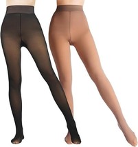 Women Thermal Lined Opaque Pantyhose Winter Warm Fleece Plush Tights Sto... - $18.13 CAD