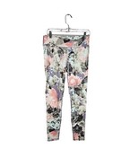 Fabletics Powerlite Floral Leggings Size Medium Pink Purple Green Gray B... - $23.51