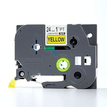 1Pk Black On Yellow Extra Strength Laminated Label Tape Compatible For B... - $23.74
