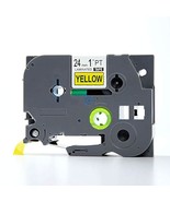 1Pk Black On Yellow Extra Strength Laminated Label Tape Compatible For B... - £19.66 GBP