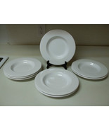 ASA Selection Germany Set of 8 Rimmed Shallow Bowls White Stoneware - £90.78 GBP