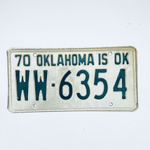 1970 United States Oklahoma Woodward County Passenger License Plate WW-6354 - $12.28 CAD