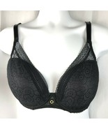 Chantelle Bra 36DDD Black Underwire Lace Covered Front Foam Cups 36820 - £23.87 GBP