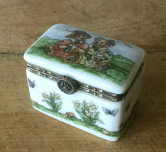 Vintage Porcelain Boyds Bear Trinket Box Le Bearmoge Collectible - £10.87 GBP