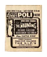 1963 Loews Poli Movie Theatre The Haunting Advertisement Horror Film F6F - €10,70 EUR