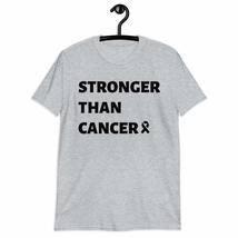 Stronger Than Cancer T-Shirt Survivor Remission Awareness Chemo Unisex Tee Sport - $19.59+