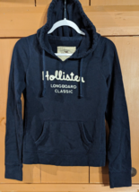 Hollister Hoodie Size M Black Embroidered Longboard Classic Hooded Sweatshirt - £11.76 GBP