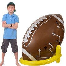 40&quot; Giant Jumbo Inflatable Football With Tee Set For Football Party, Gam... - $26.99