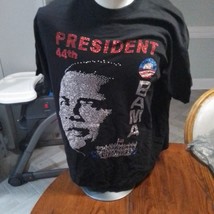 Barack Obama 2XL Bling Adorned Shirt, President Tee, Sparkly Tee, Unique... - $6.93