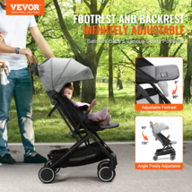 Standard Baby Stroller, Adjustable Backrest/Footrest, One-Click Fold, Cup Holder - £103.95 GBP