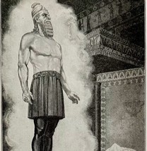 1935 Ancient Babylon&#39;s Greatest King Dreams A Dream Religious Art Print ... - £31.31 GBP