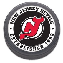 NEW JERSEY DEVILS CLASSIC HOCKEY PUCK NEW &amp; OFFICIALLY LICENSED - $11.60
